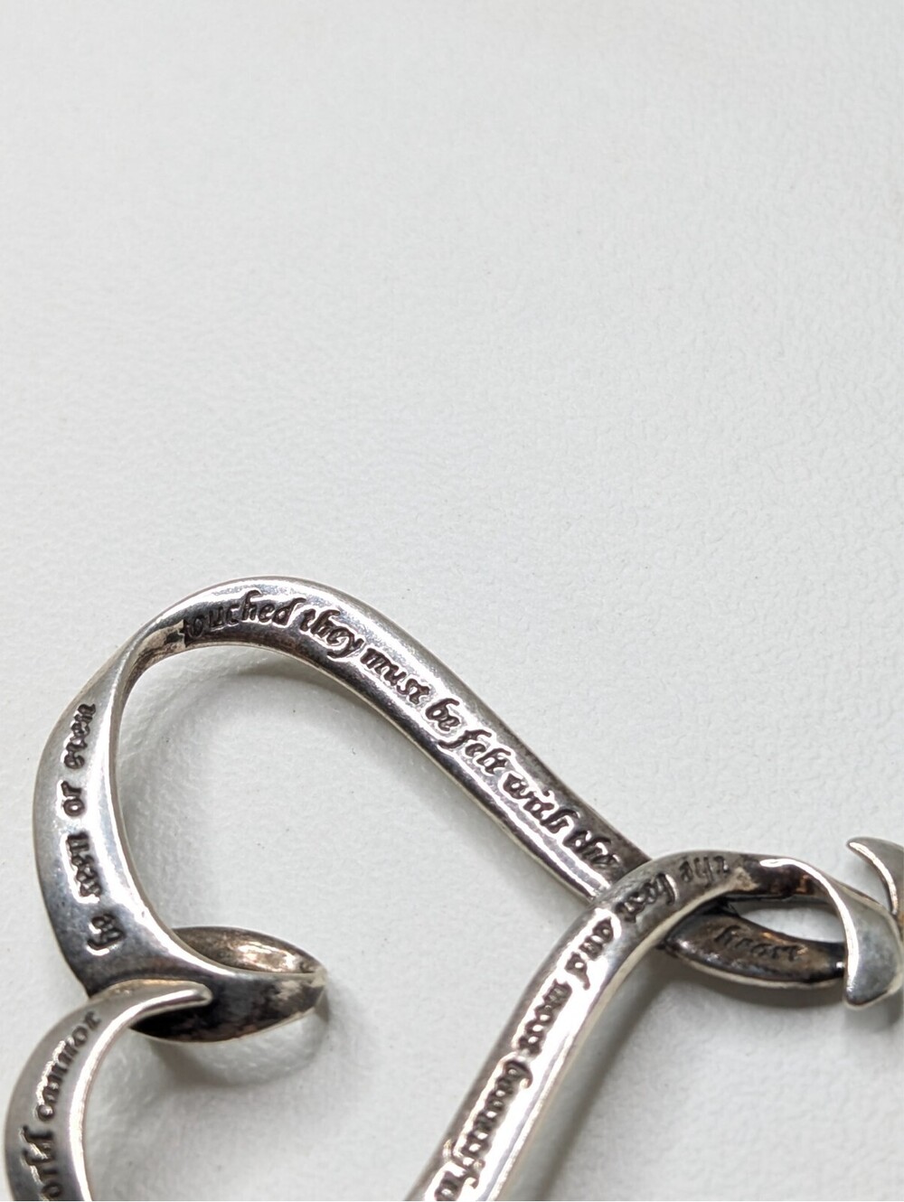925 Pendant Laurel Elliot Sterling Silver Heart Pendant Helen Keller Quote 4.9g - Picture 5 of 11
